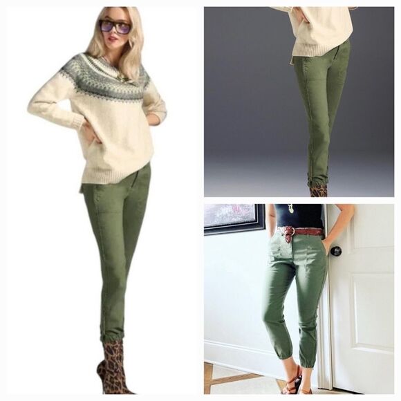 ☔️🔹️Cabi Olive Compass Midrise Traveler Jogger Pants Size Size 4 - Picture 1 of 15